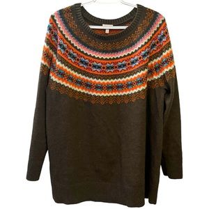 Talbots Fair Isle Crew Neck Sweater Size 2X